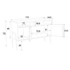 Aparador Multiuso 2 Portas 2 Prateleiras Punto Porte Urbano E