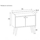 Aparador Multiuso 2 Portas Conan Espresso Móveis Preto