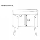 Aparador Multiuso 2 Portas Conan Espresso Móveis Preto