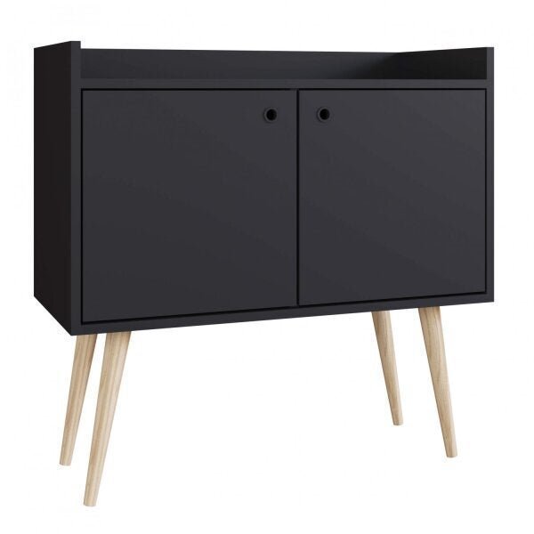 Aparador Multiuso 2 Portas Conan Espresso Móveis Preto