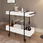 Aparador M?vel Estilo Industrial Branco Base Met?lica Preto -