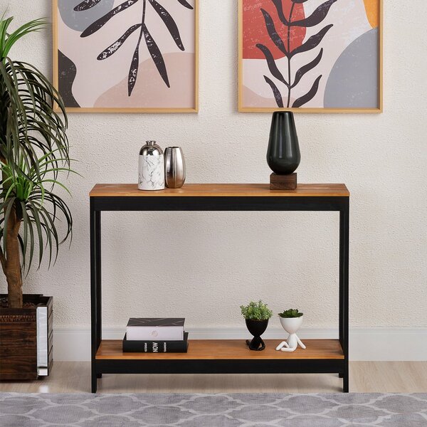 Aparador Natural & Colors 2 Prateleiras Mel / Preto