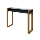 Aparador New Glass Luxo Com Tampo De Vidro - Preto