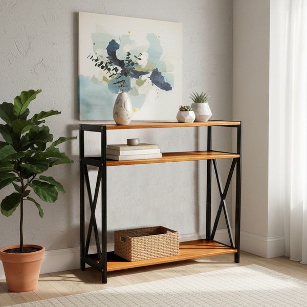 Aparador Nicho Mesa Madeira Jantar Cozinha Sala 3 Prateleiras