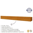 Aparador Nicho Sala Suspenso 3 Gavetas 202 Nobre Naturale - G