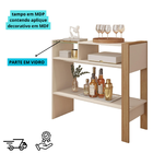 Aparador Nichos Decoração Sofisticado Mdp/mdf Resistente Off-