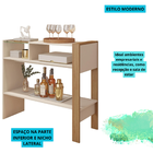 Aparador Nichos Decoração Sofisticado Mdp/mdf Resistente Off-