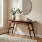 Aparador Orgânico Para Sala Em Madeira Maciça 160cm Capuccino