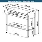 Aparador Oslo Cor Nero Base Madeira Preta