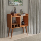 Aparador P/ Salas Recepção Porta Garrafas Bebidas Cerejeira