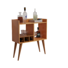 Aparador P/ Salas Recepção Porta Garrafas Bebidas Cerejeira