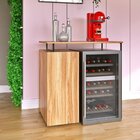 Aparador Para Adega Pequena 1 Porta Com Vidro 70cm Com Armári