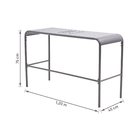 Aparador para Jardim Cafe II Retangular 75x120x45cm Aço Cinza Naterial