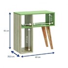 Aparador Para Sala 3 Nichos Leaves Aveiro/verde