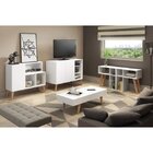 Aparador Para Sala 3 Nichos Leaves Branco