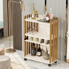 Aparador Para Sala / Cozinha Barzinho Ripado Adega Perola Nat