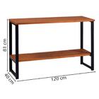 Aparador Para Sala Aço Preto 120 Cm I10 Madeira Taeda Dmobili