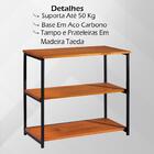 Aparador Para Sala Base Aço Preto I21 Madeira Taeda Dmobiliar