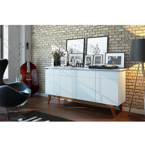 Aparador Para Sala Buffet Ambiente Classic 1.6 Branco Acetinado - Imcal ...