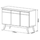 Aparador Para Sala Buffet Classic 3 Portas Com Gaveta Off Whi