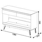 Aparador Para Sala Classic Com Espelho Adnet Hi01 Off White/f