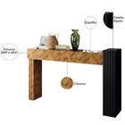 Aparador Para Sala Com Espelho Lord B01 Chevron Preto - Lyam