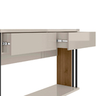 Aparador Para Sala De Estar 02 Gavetas 136 Cm Com Espelho Amb