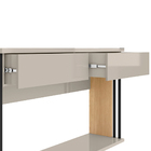 Aparador Para Sala De Estar 02 Gavetas 136 Cm Com Espelho Amb