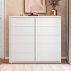 Aparador Para Sala De Estar 10 Gavetas Melinda Branco