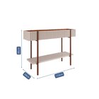 Aparador Para Sala De Estar 123 Cm Lira Off White/cinamomo