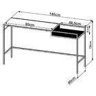 Aparador Para Sala De Estar 140cm Pés Metálicos Dinâmico Verm