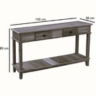 Aparador Para Sala De Estar 150cm 1 Gaveta Em Madeira Maciça