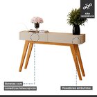 Aparador Para Sala De Estar 2 Gavetas 133cm Aros Off White