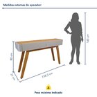 Aparador Para Sala De Estar 2 Gavetas 133cm Aros Off White/na