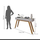 Aparador Para Sala De Estar 2 Gavetas Miami Off White