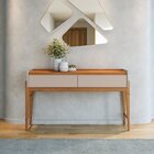 Aparador Para Sala De Estar 2 Gavetas Rennes Cedro/off White