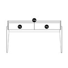 Aparador Para Sala De Estar 2 Gavetas Rennes Cedro/off White