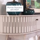 Aparador Para Sala De Estar 2 Portas Flexíveis Em Mdf Curvo 1