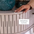 Aparador Para Sala De Estar 2 Portas Flexíveis Em Mdf Curvo 1