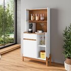 Aparador Para Sala De Estar Cantinho Café Bari Branco/cedro