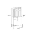 Aparador Para Sala De Estar Cantinho Café Lizz Cinza Perola/c