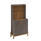 Aparador Para Sala De Estar Cantinho Café Lizz Cinza Perola/c