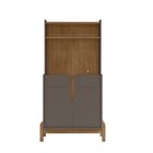 Aparador Para Sala De Estar Cantinho Café Lizz Cinza Perola/c