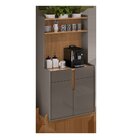 Aparador Para Sala De Estar Cantinho Café Lizz Cinza Perola/c