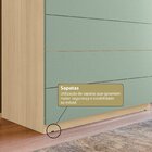 Aparador Para Sala De Estar Com 5 Gavetas Compacta Amêndoa Im