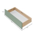 Aparador Para Sala De Estar Com 5 Gavetas Compacta Amêndoa Im