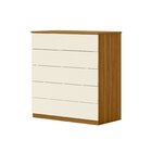 Aparador Para Sala De Estar Com 5 Gavetas Compacta Freijó/ Of