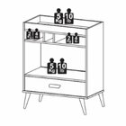 Aparador Para Sala De Estar Com Adega E Gaveta Jb Bechara Pér