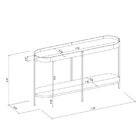 Aparador Para Sala De Estar Estrutura Em Aço 140cm Monaco Pre