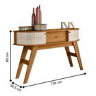 Aparador Para Sala De Estar Ferrara Naturale Off White